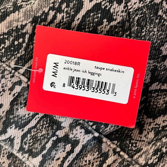 NWT Spanx 20018R Neutral Taupe Snake Jean-ish Ankle Slim Leggings Size M - Picture 5 of 9
